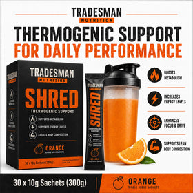 Boîte de 30 sachets de poudre énergétique Tradesman Nutrition Shred