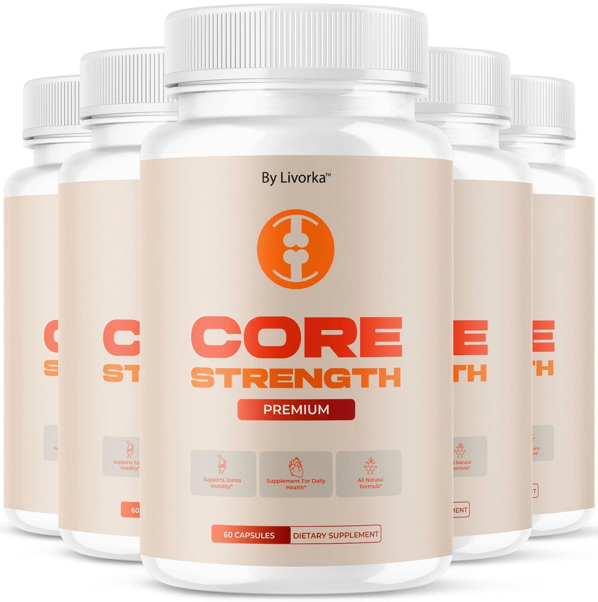 Boîte de 300 capsules LIVORKA Core Strength vue avant