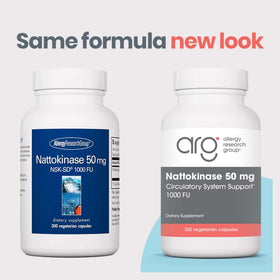 Boîte de 300 capsules Nattokinase 50 mg, vue latérale
