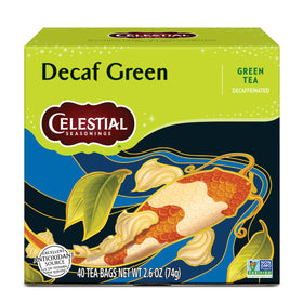 Boîte de 40 sachets de Thé Vert Décaféiné Celestial Seasonings vue de face