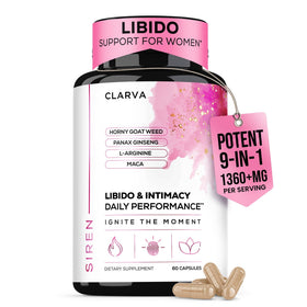 Boîte de 60 capsules CLARVA Complément Alimentaire Femme avec Maca et Horny Goat Weed