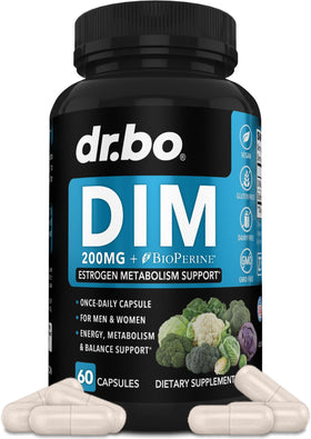 Boîte de 60 capsules de DR. BO Complément DIM 200mg