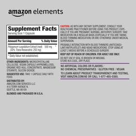 Boîte de 60 capsules de Trans-Resvératrol Elements, emballage