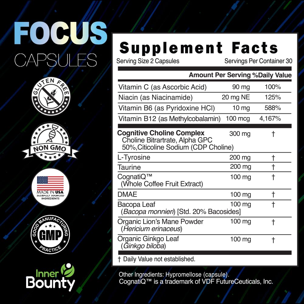 Boîte de 60 capsules Inner Bounty 14-en-1 sur fond blanc