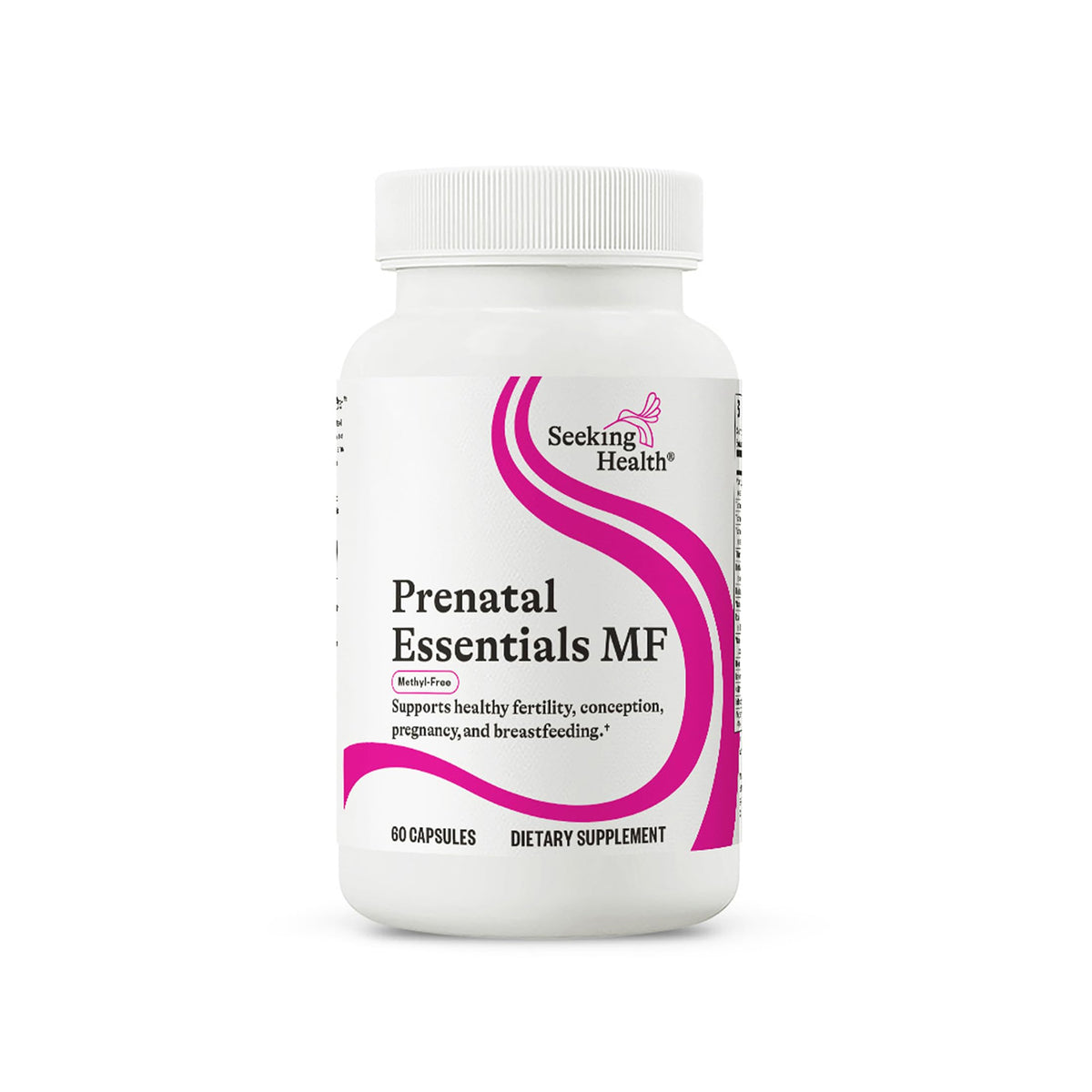 Boîte de 60 capsules végétariennes Prenatal Essentials MF de Seeking Health