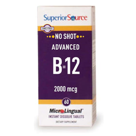 Boîte de 60 comprimés sublinguales de B12 2000 mcg - quality Source