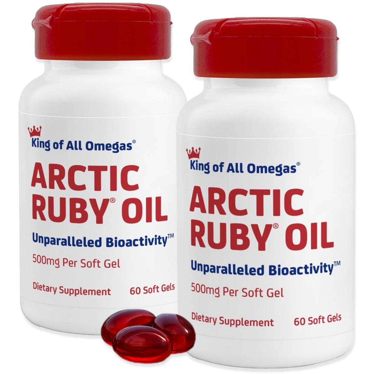 Boîte de 60 gélules d'Huile de Ruby Arctique 1000mg Omega 3