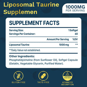 Boîte de 60 gélules de taurine liposomale lipmaxmall
