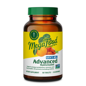 Boîte de 60 tablettes de multivitamine avancée MegaFood pour hommes 40+
