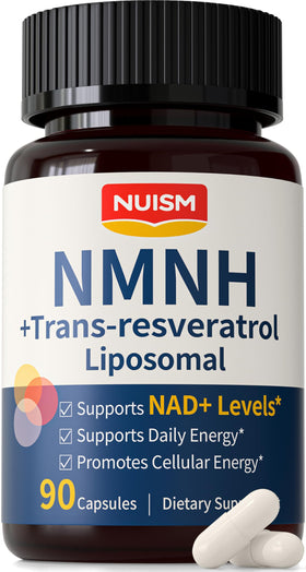 Boîte de 90 capsules de NUISM NMNH NAD+ 600mg avec Resvératrol