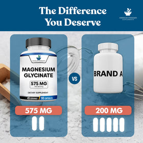 Boîte de 90 capsules végétales de magnésium glycinate American Standard Supplements