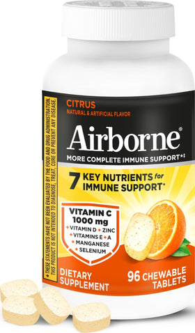 Boîte de 96 comprimés à mâcher Airborne au goût citrus