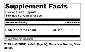 Boîte de Amazing Nutrition L-Arginine 500 mg vue de face