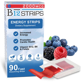 Boîte de bandes sublinguales B12 Methylcobalamin 2000mcg Essential Source