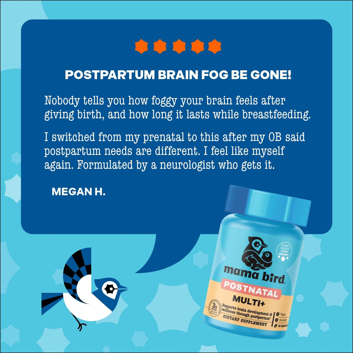 Boîte de Best Nest Wellness Mama Bird ouverte montrant les caplets