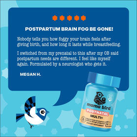 Boîte de Best Nest Wellness Mama Bird ouverte montrant les caplets