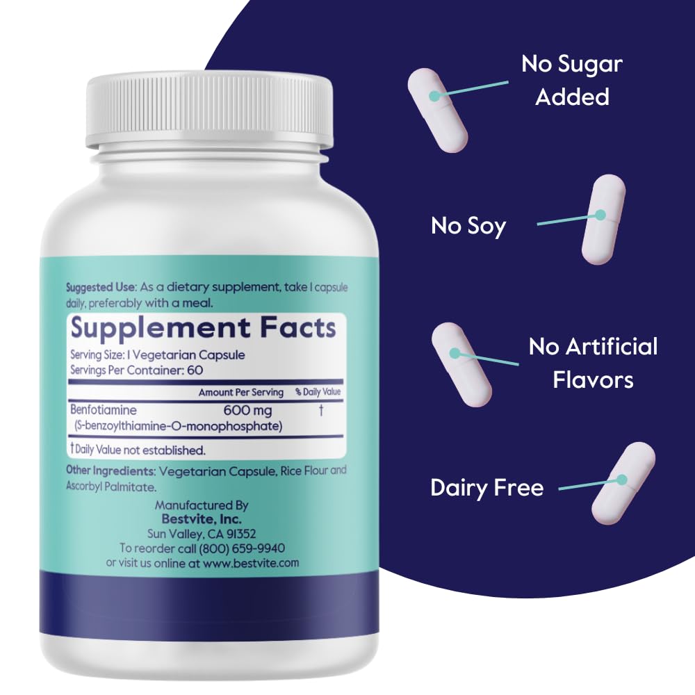Boîte de BESTVITE Ultra Benfotiamine avec étiquettes