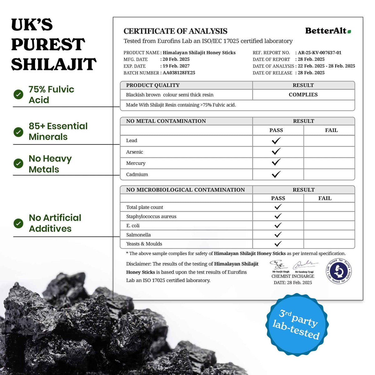 Boîte de Better Alt Shilajit au caramel et miel sur un fond neutre
