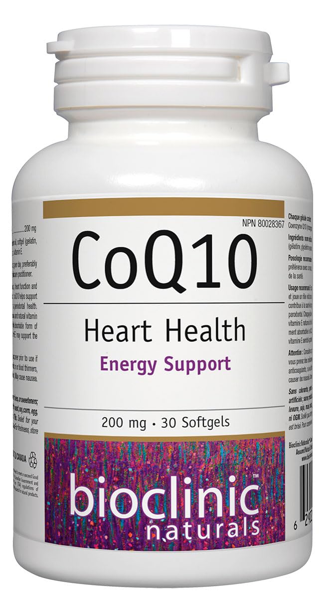 Boîte de Bioclinic Naturals CoQ10 200 mg 30 gélules vue de face
