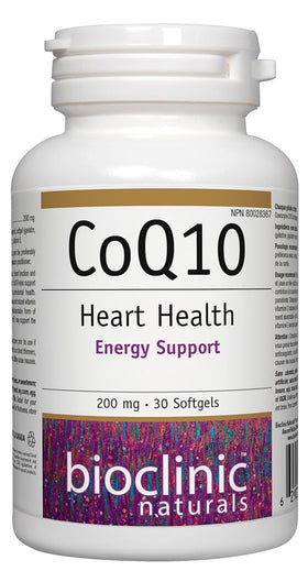 Boîte de Bioclinic Naturals CoQ10 200 mg 30 gélules vue de face