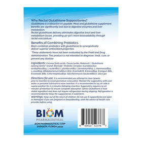 Boîte de Biom Probiotics avec suppositoires de L-Glutathione réduit