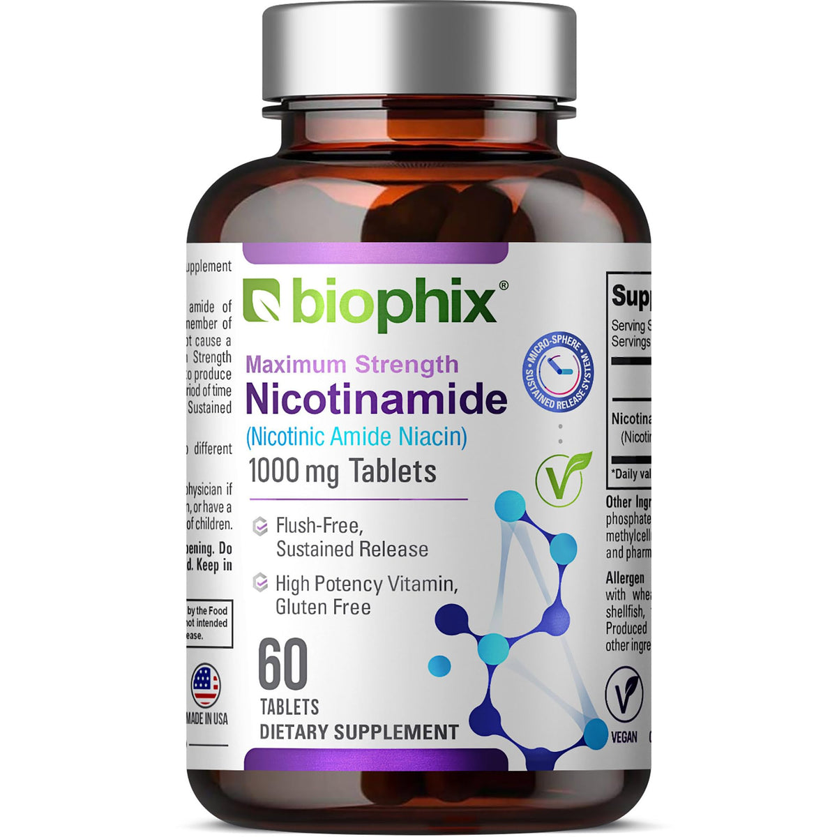 boîte de biophix B-3 Nicotinamide 1000 mg vue de face