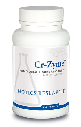 Boîte de BIOTICS RESEARCH CrZyme Source de Chrome 200mcg vue de face