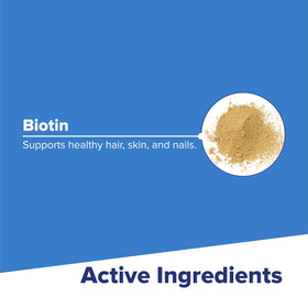 Boîte de Biotine 10 000 mcg de quality Source ouverte avec comprimés visibles