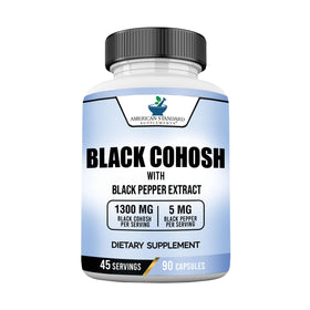 Boîte de Black Cohosh 1300mg d'American Standard Supplements vue de face