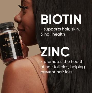 Boîte de Black Girl Vitamins Gummies avec 120 unités, vue latérale