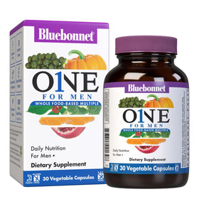 Boîte de BlueBonnet Multivitamines pour Hommes avec 30 capsules végétales