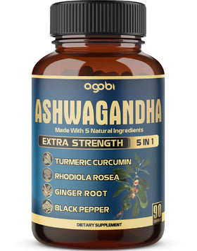 Boîte de capsules d'Ashwagandha agobi vue de face avec inscription