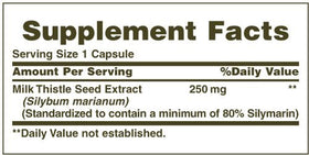 Boîte de capsules de chardon-marie Nature's Bounty 250 mg ouverte