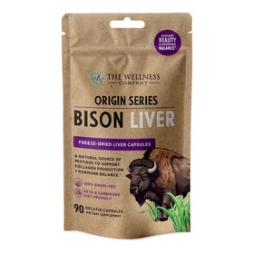 Boîte de capsules de foie de bison The Wellness Company vue de face