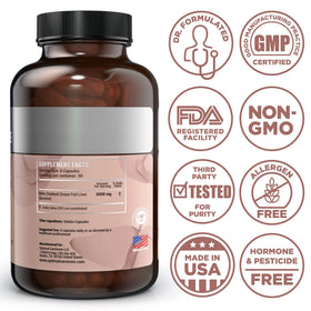Boîte de capsules de foie de boeuf avec label Optimal Carnivore