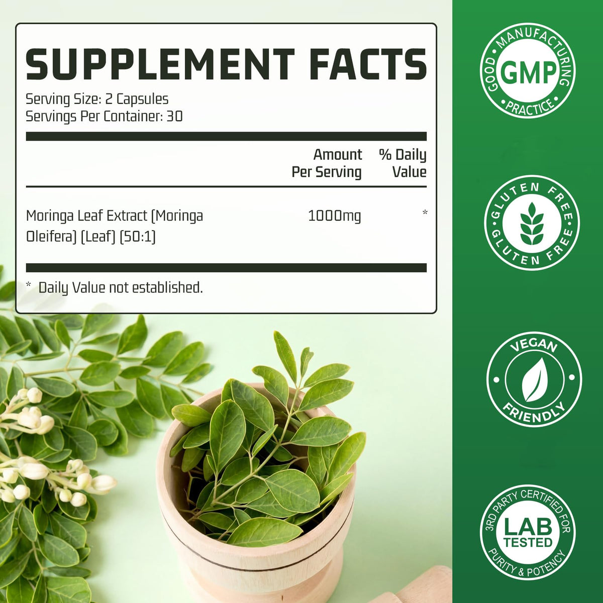 Boîte de capsules de Moringa Nature Echo vue de face