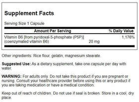 Boîte de capsules de Vitamine B6 P-5-P Swanson