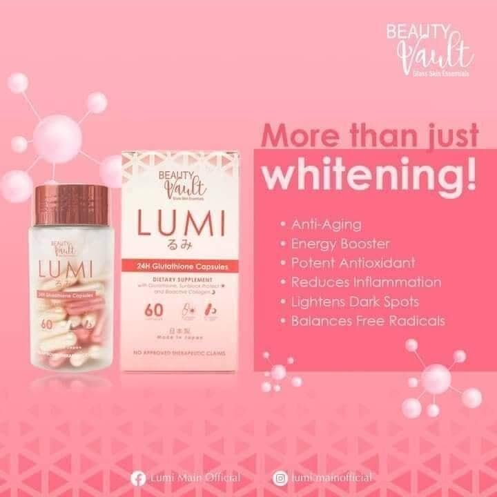 Boîte de capsules Glutathione LUMI 24H avec 60 capsules