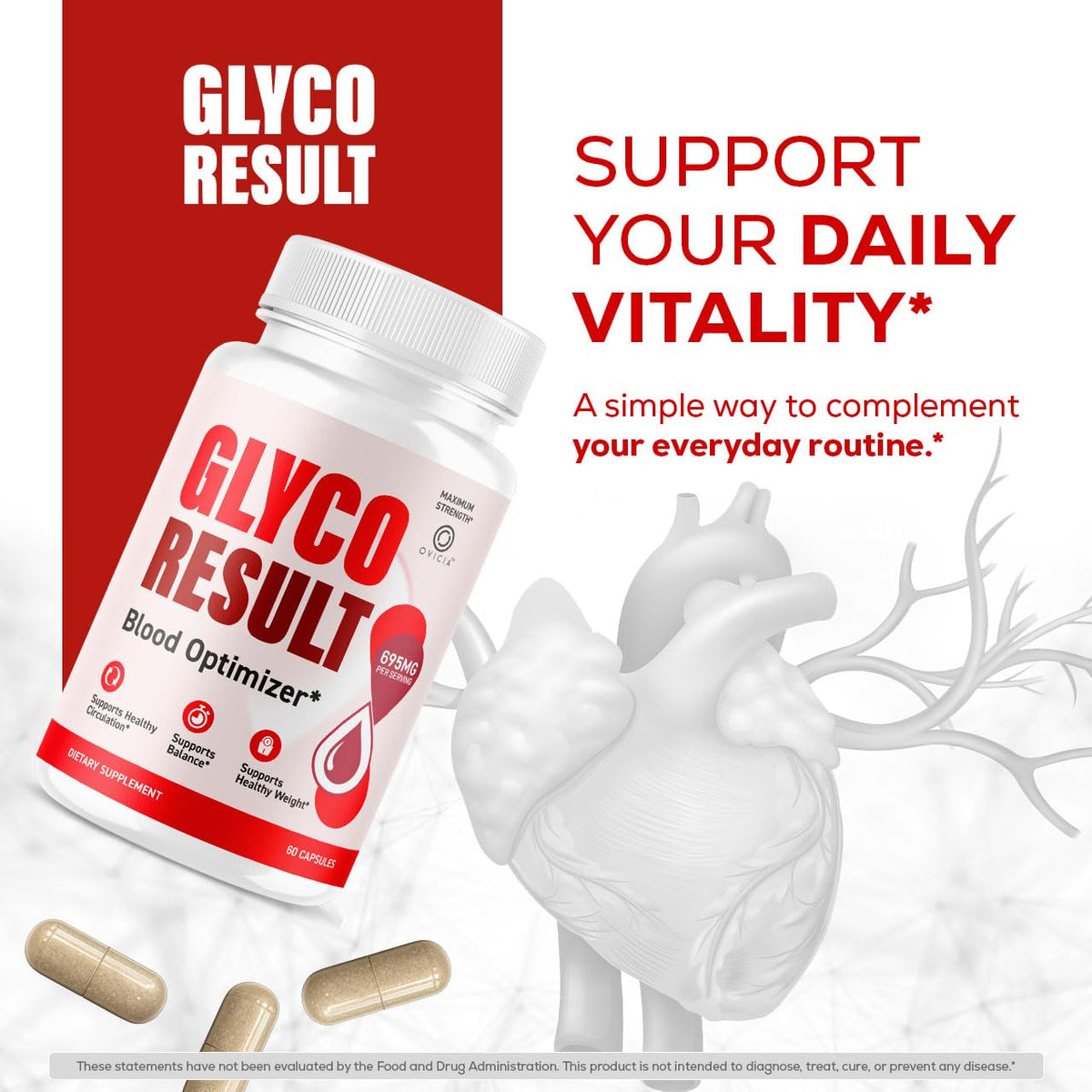 Boîte de capsules Glyco Result avec étiquette visible