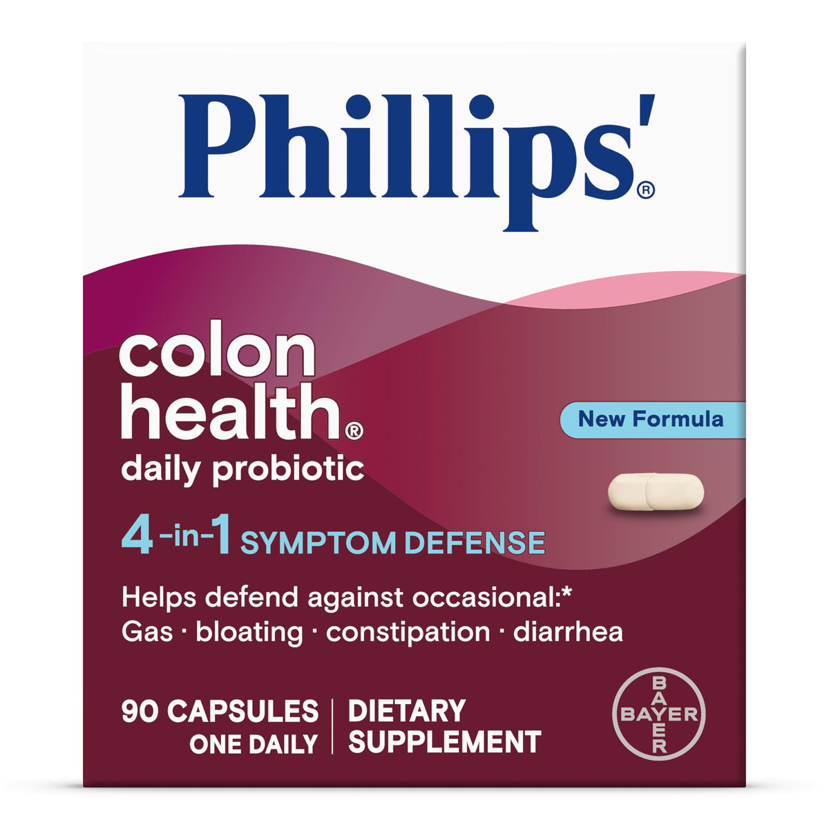 Boîte de capsules probiotiques Phillips' 90 unités