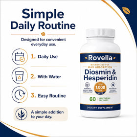 Boîte de capsules Rovella Diosmine et Hespéridine vue de côté