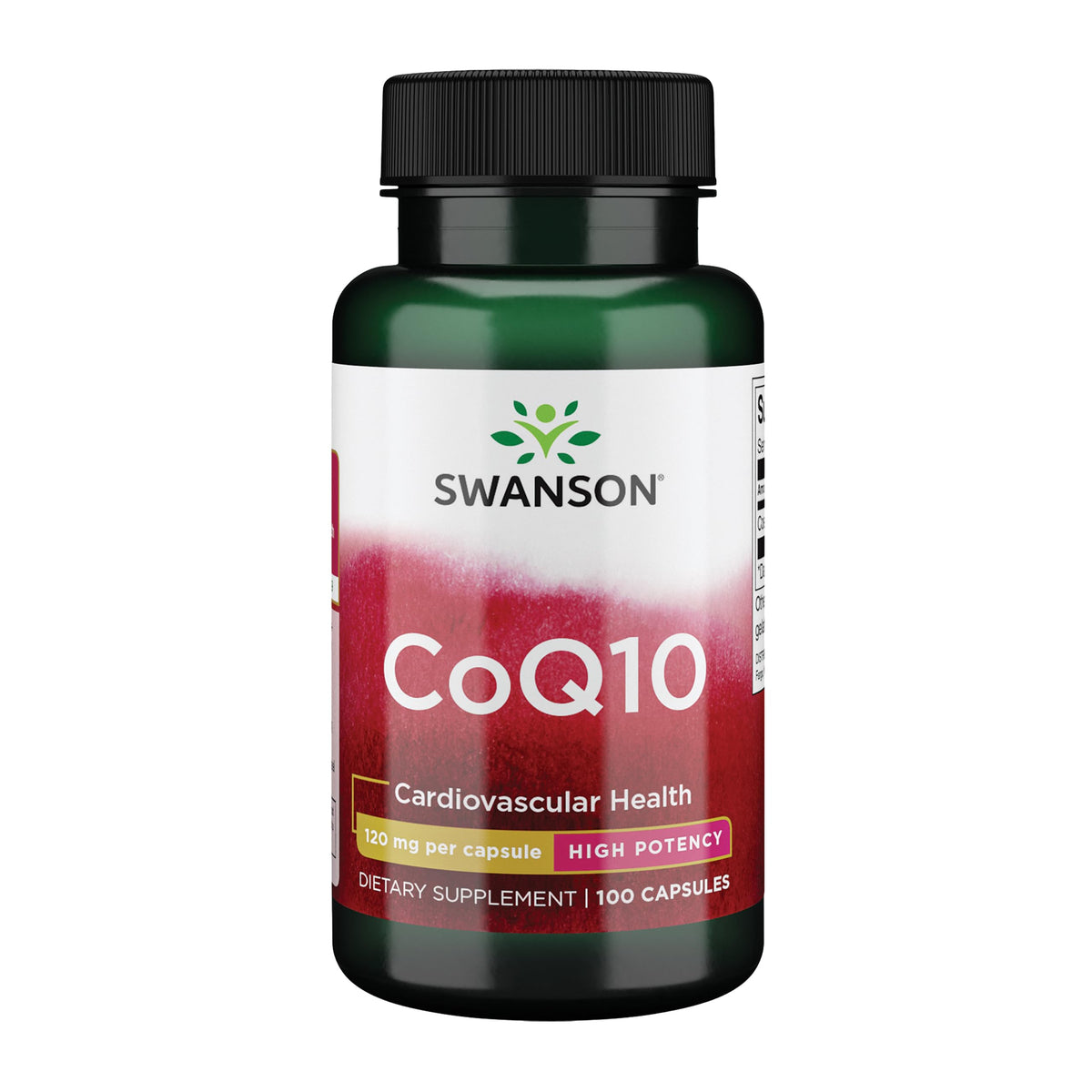 Boîte de capsules Swanson CoQ10 120mg, vue de face