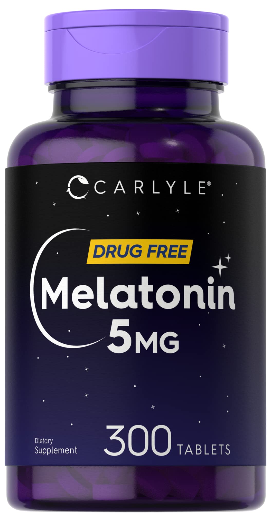 Boîte de Carlyle Mélatonine 5 mg avec 300 tablettes