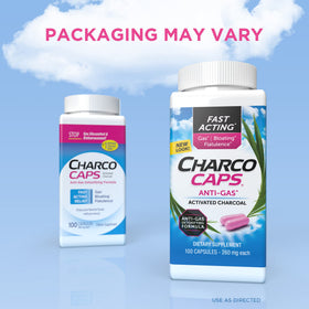 Boîte de Charcocaps avec 100 capsules de charbon actif