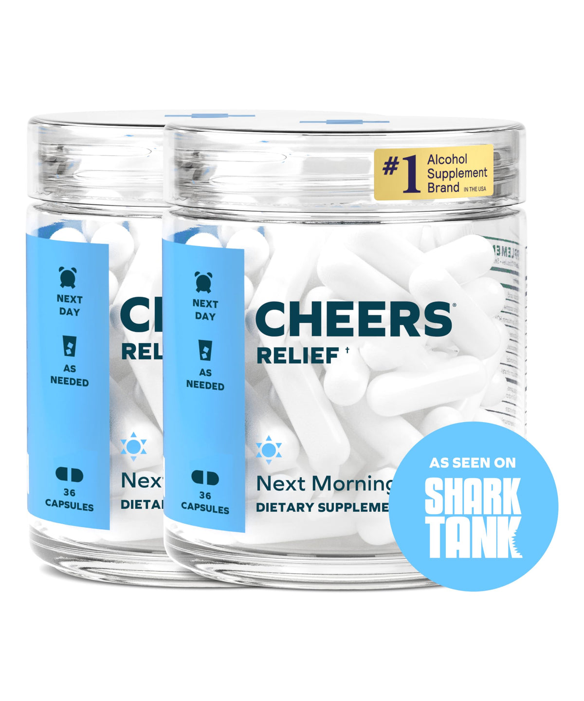 Boîte de Cheers Relief Aide au lendemain 24 doses vue de face