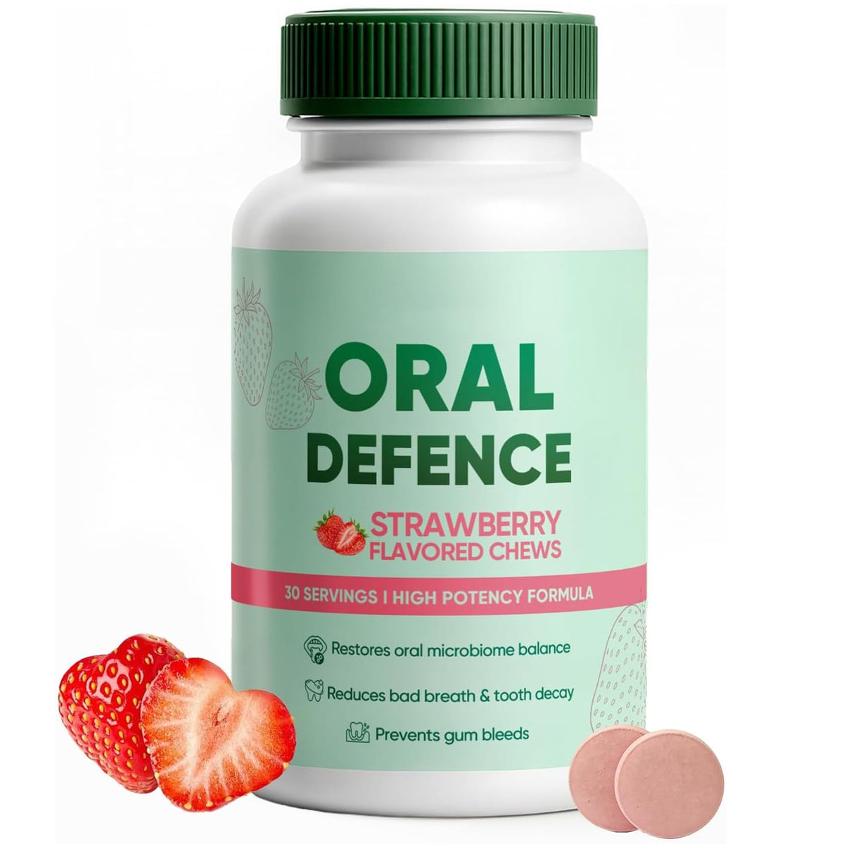 Boîte de Chewables Fraise Megacephalus avec 60 capsules