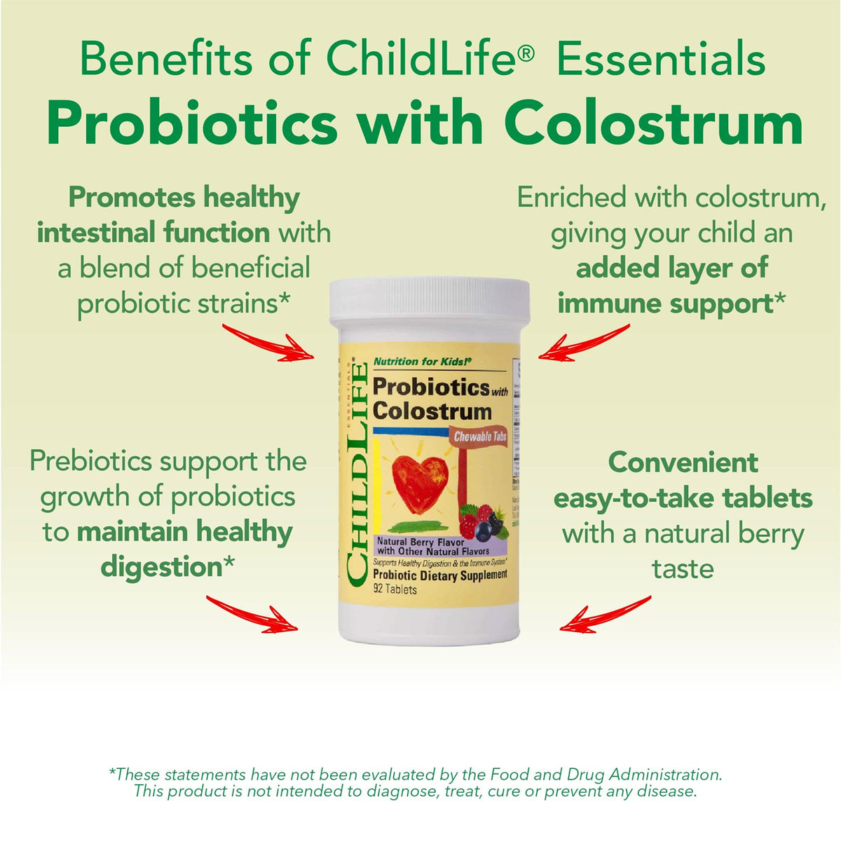 Boîte de ChildLife Essentials ChildBiotics vue de côté