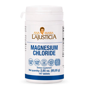 Boîte de chlorure de magnésium Ana María Lajusticia vue de face