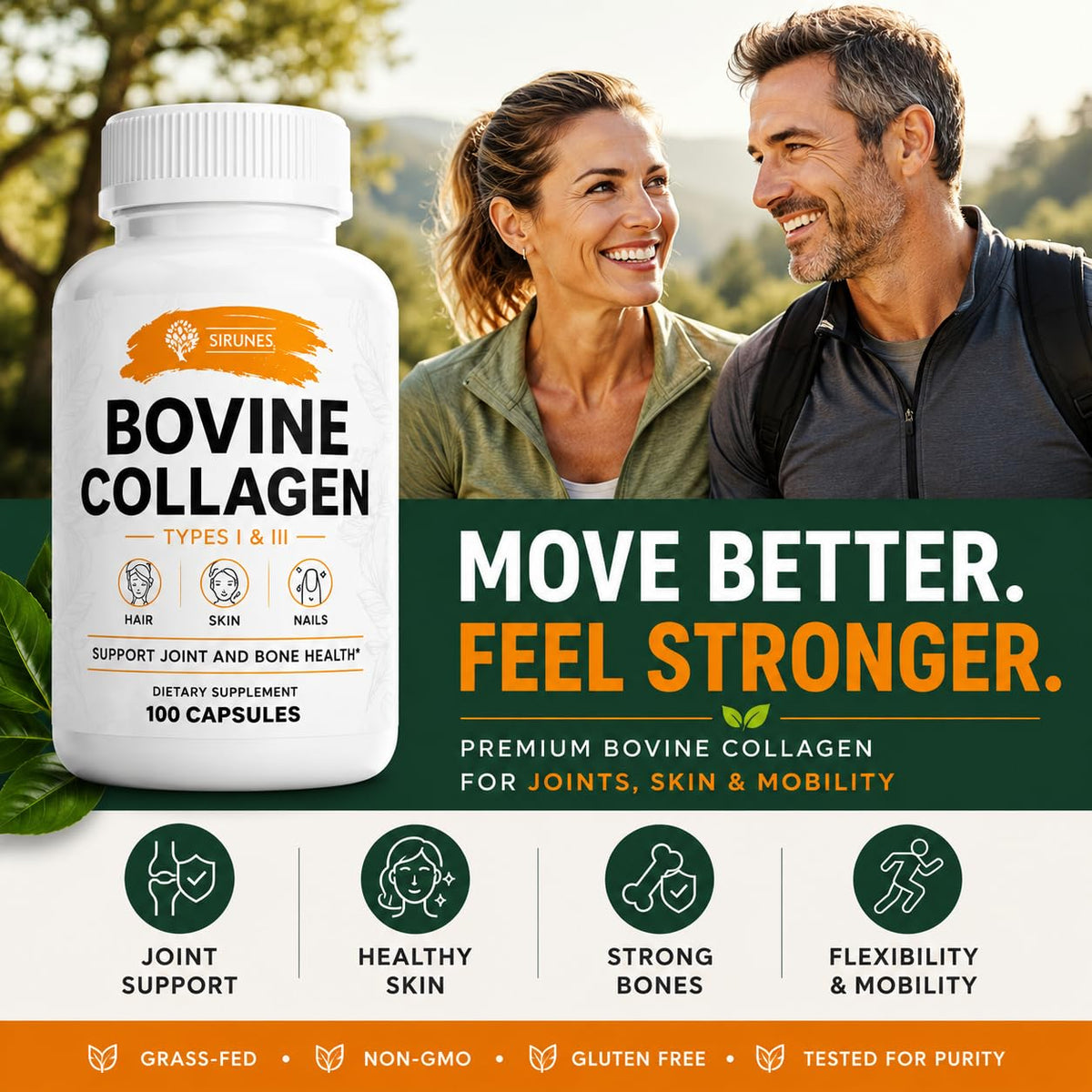 Boîte de collagène bovin SIRUNES avec capsules