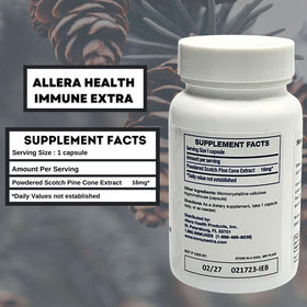 Boîte de complément alimentaire Extra Allera Health avec étiquette